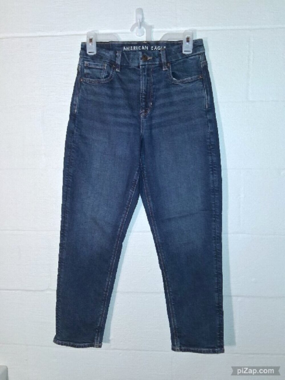 American Eagle Jeans Curvy Mom Jean Stretch Denim Dark Wash Women's Size 2 Short